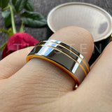 Beautiful 2 Grooves Finish Great Workmanship 8MM Men Women Flat Comfort Fit Wedding Band Tungsten Finger Rings