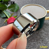 Amazing Stepped Beveled Great Workmanship 10/12MM Big Men Tungsten Rings Wedding Bands Fathers' Day Gift Jewelry