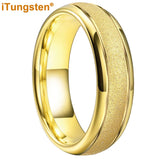 Awesome Domed Grooved Sandblasted 6mm 8mm Tungsten Carbide Comfort Fit Ring for Women Men - Gift Jewelry