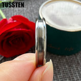 Charming 4MM Tungsten Blank Rings with 2MM Groove For Inlay Channel Polished Shiny Dome Edges Women Wedding Bands