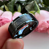 Trendy Jewelry Groove Polish Brush 8mm Classic Tungsten Engagement Wedding Band Forever Comfort Fit Ring Men Women