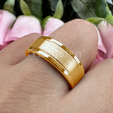Trendy Jewelry Groove Polish Brush 8mm Classic Tungsten Engagement Wedding Band Forever Comfort Fit Ring Men Women