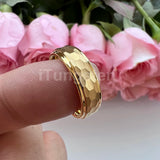 Popular Multicolor 6mm 8mm Men Women Tungsten Hammer Ring Comfort Fit Weddding Band