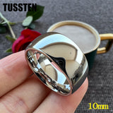 Classic Popular Polished 2-10MM  Trendy Engagement Wedding White Tungsten Comfort Fit Rings Bands for Men Women