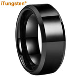 High Polished Beveled Finish Excellent Quality 8MM 6MM 4 Colors Comfort Fit Men Women Tungsten Carbide Wedding Band