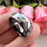 Superb 6mm 8mm Cool Pattern Domed Finish Engraved Fashion Men Women Tungsten Engagement Wedding Comfort Fit Band