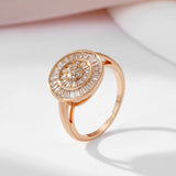 Shiny Retro Setting Filled 14K Rose Gold AAA Zircon Diamonds Full Paved Rings For Women Bride Fine Jewelry Gift