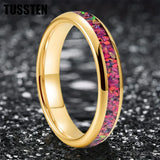 Charming Opal Ring Nice 4MM Color Women Tungsten Comfort Fit Engagement Wedding Bands Trendy Jewelry