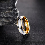 Fabulous Gold Plated Polished 4mm/6mm Tungsten Carbide Rings Men and Women Engagement Wedding Bands For Couple