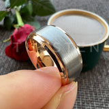 Classic Stepped Beveled Great Workmanship Big 10MM Mens Tungsten Wedding Bands Ideal  Fathers' Day Gift Jewelry