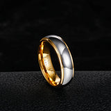 Fabulous Gold Plated Polished 4mm/6mm Tungsten Carbide Rings Men and Women Engagement Wedding Bands For Couple
