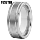 Excellent Grooved Polished Finish 8MM Trendy Gift Jewelry Men and Women Tungsten Engagement Rings Bands