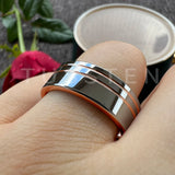 Beautiful 2 Grooves Finish Great Workmanship 8MM Men Women Flat Comfort Fit Wedding Band Tungsten Finger Rings