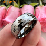Superb 6mm 8mm Cool Pattern Domed Finish Engraved Fashion Men Women Tungsten Engagement Wedding Comfort Fit Band