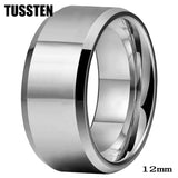Amazing Stepped Beveled Great Workmanship 10/12MM Big Men Tungsten Rings Wedding Bands Fathers' Day Gift Jewelry