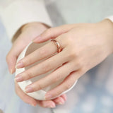 18k Gold Plated 4mm Zirconia Tungsten Rings For Women Men Wedding Bands Engagement Couple Rings Anniversary Jewelry