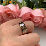 High Polished Excellent  Workmanship 6mm 8mm Two Colors Tungsten Engagement Wedding Band Men Women Fashion Jewelry