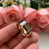 High Polished Excellent  Workmanship 6mm 8mm Two Colors Tungsten Engagement Wedding Band Men Women Fashion Jewelry