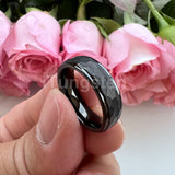 Popular Multicolor 6mm 8mm Men Women Tungsten Hammer Ring Comfort Fit Weddding Band