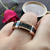 Black Blue Carbon Fiber Inlay Shiny Bevel Edges 6/8MM Men and Women Tungsten Comfort Fit Wedding Band
