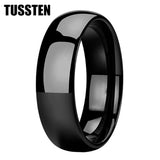 Amazing Domed Polished Finish Gold/Siver/Black Tone 6/8MM Tungsten Carbide Men Women Comfortable Fit Wedding Bands