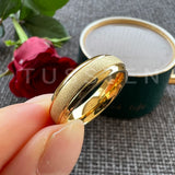 Super Sandblasted Gold 6/8MM Tungsten Ring for Men and Women Fashion Comfortable Fit Engagement Wedding Band