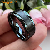 Trendy Jewelry Groove Polish Brush 8mm Classic Tungsten Engagement Wedding Band Forever Comfort Fit Ring Men Women