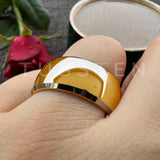 Wonderful Beveled Dome Polishing Finish 10MM Tungsten Carbide Comfort Fit Wedding Band for Men and Women