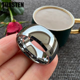 Wonderful Beveled Dome Polishing Finish 10MM Tungsten Carbide Comfort Fit Wedding Band for Men and Women