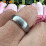 Superb Domed Band Laser Engraved 4/5/6/7/8/10mm Men Women Tungsten Carbide Comfort Fit Rings - Dailylife Jewelry