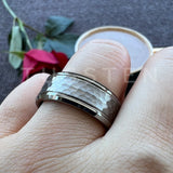 Fabulous Black/Gold/Rose/Original Color 8MM Men Women Comfort Fit Hammer Ring Tungsten Wedding Band