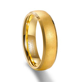 Excellent Frosted Gold/Silver Color Matte 6mm Tungsten Ring for Men Women Wedding engagement Band for Couple