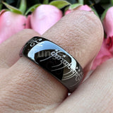 Trendy Laser Engraved 6mm 8mm Fashion Tungsten Carbide Comfort Fit Ring for Men Women - Engagement Wedding Band