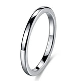 Pure Silver Color Tungsten 2mm/4mm/6mm/8mm Couple Engagement Rings Lovers Jewelry Wedding Bands for Men and Women