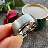 Classic Stepped Beveled Great Workmanship Big 10MM Mens Tungsten Wedding Bands Ideal  Fathers' Day Gift Jewelry