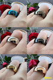 Amazing Domed Polished Finish Gold/Siver/Black Tone 6/8MM Tungsten Carbide Men Women Comfortable Fit Wedding Bands