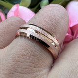 Popular Grooved Brushed Beveled Finish 6mm 8mm Classic Wedding Band Men Women Tungsten Carbide Comfort Fit Ring