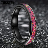 Charming Opal Ring Nice 4MM Color Women Tungsten Comfort Fit Engagement Wedding Bands Trendy Jewelry