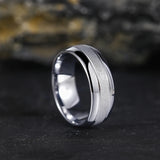 Terrific Frosted 8mm Tungsten Carbide Ring Gold Silver Color For Wedding Engagement BandS Party Rings
