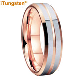 High Polished Excellent  Workmanship 6mm 8mm Two Colors Tungsten Engagement Wedding Band Men Women Fashion Jewelry