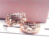 Superb Filled 14K Rose Gold New Vintage Hollow Wide Version Wedding Rings for Couples - Luxury Jewelry
