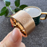Admirable Flat Brushed Rose-Gold-Color12MM Tungsten Carbide Rings for Men Women Fashion Engagement Wedding Bands