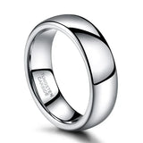 Pure Silver Color Tungsten 2mm/4mm/6mm/8mm Couple Engagement Rings Lovers Jewelry Wedding Bands for Men and Women