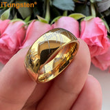 Trendy Laser Engraved 6mm 8mm Fashion Tungsten Carbide Comfort Fit Ring for Men Women - Engagement Wedding Band