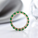 New Unusual Full Claw Green AAA Zircon Fashion Rings For Women - Filled 14K Rose Gold Luxury Jewelry