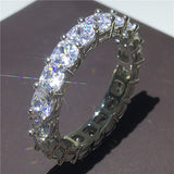 NEW Multiple Cutting Luxury AAAA Cz Diamonds Eternity Promise Rings