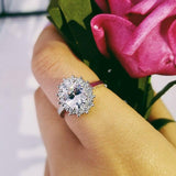 Appealing Designer Oval cut AAA+ Cubic Zirconia Diamonds Luxury Fashion Ring - Rings Universe