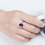 New Classic Oval Cut green/pink/blue Lab Sapphires Gemstone Fashion Rings - Rings Universe