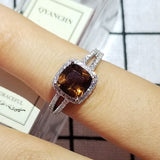 NEW Brown Color Designer AAA+ Quality CZ Diamonds Engagement Wedding Promise Rings