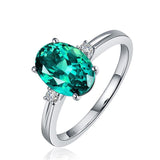 New Classic Oval Cut green/pink/blue Lab Sapphires Gemstone Fashion Rings - Rings Universe